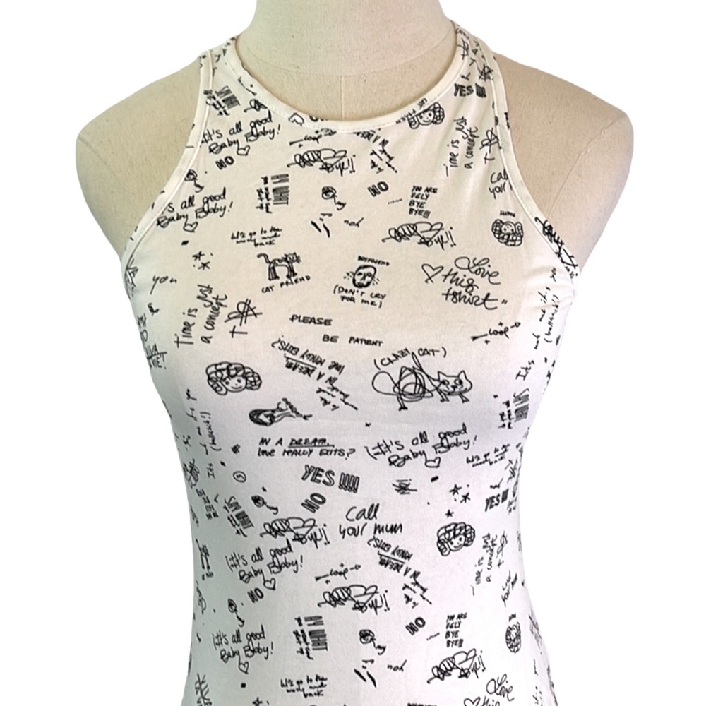 NWT Bershka Cute Graffiti Bodysuit